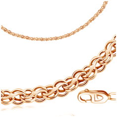 Бронницкий Ювелир Браслет из красного золота 120707601, 18 см, 6.91 г