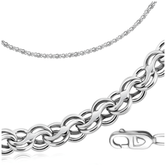 Бронницкий Ювелир Браслет из белого золота 620707601, 19 см, 7.2 г