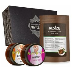 Подарочный набор для женщин "Интенсивное похудение" от целлюлита: скраб, крем для тела, обертывание. Подарок на 8 марта. Re Size