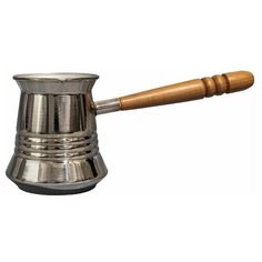 Турка для кофе ручной работы "Семейная" латунная серебристого цвета, 600 мл Мир коллаборации