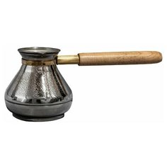 Турка для кофе ручной работы "Ладья" серебристого цвета, 300 мл Мир коллаборации