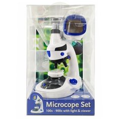 Микроскоп 100x900 EDU-TOYS MS926 белый/синий/черный