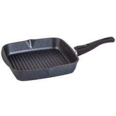 Сковорода-гриль мечта квадратн. 28*28см со стекл. крыш., АП Гранит black