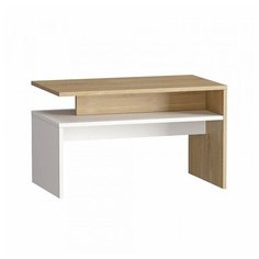 Стол журнальный Лайт 03.235 цвет Дуб Сонома, Белый Mobi