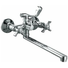 Смеситель для ванны и умывальника 1/2 керамика HB2124 HAIBA картридж переключатель L-нос