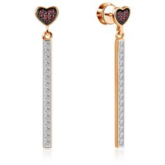 Бронницкий Ювелир Серьги из красного золота Д0268-8-020017