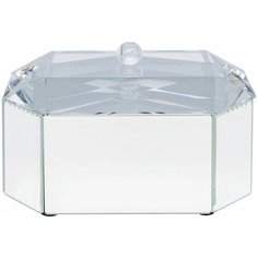 KARE Design Шкатулка Diamond, коллекция "Бриллиант" 18*13*12, МДФ, Зеркальное стекло, Бесцветный