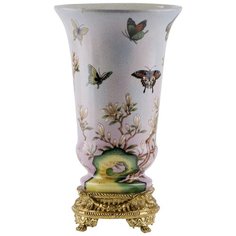 Ваза 18x18x31см, фарфор под старину из фарфора с бронзой, Glasar ГЛАСАР