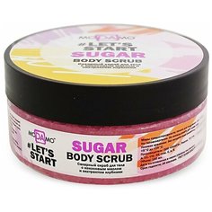 MoDAmo Сахарный скраб для тела с кокосовым маслом и экстрактом клубники 150 мл