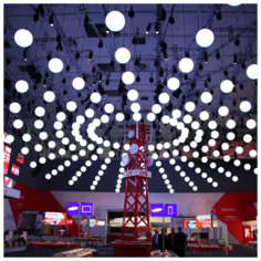 Декоративный подвесной светильник шар Moonlight 20 см 220V White_B Lighthouse