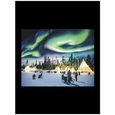 Картина с подсветкой на стену 50 x 40 x 3,8 см Северное сияние с LED подсветкой, светодиодная картина, декор светодиодный, подарок Shine
