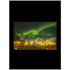 Картина с подсветкой на стену 60 x 40 x 3,8 см Волшебные горы с LED подсветкой, светодиодная картина, декор светодиодный, подарок Shine
