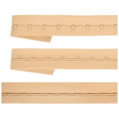 TBY Крючки на ленте 1 ряд на мягкой основе 28мм*5м (бежевый), 5 м