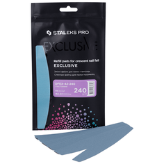 STALEKS Staleks, EXCLUSIVE 42 - сменные файлы для пилки полумесяц (240 гр), 50 шт