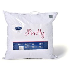 Подушка БелПоль Pretty 70х70 Цвет белый. Материала чехла микрофибра с тиснением шарики, наполнитель - шарик силиконизированный мелкий "микробол"