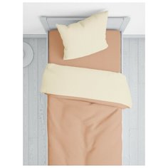 SLEEP DELIVERY Простынь на резинке САТИН 90х200см с высотой борта 40см 1,5-спальная персиковый