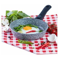 Сковорода Традиция Мрамор литая 20 см со съёмной ручкой