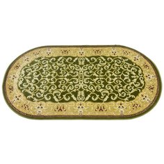 Ковер овальный SMS 7521-40, 1,0х2,0м. Цвет: зеленый