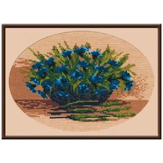 063 Набор для вышивания РC-Студия Васильки в корзине 13*18 см