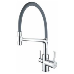 Смеситель для кухни с гибким изливом и подключением фильтра Rose R658