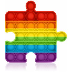 Антистресс игрушка Goodly Pop It, 25 пузырьков, вечная пупырка, успокоительная, сенсорная тактильная игра, Радужный пазл