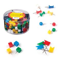 Набор BRAUBERG, силовые кнопки, 60 шт., шарики 60 шт., кубики 60 шт., флажки 60 шт., 223518