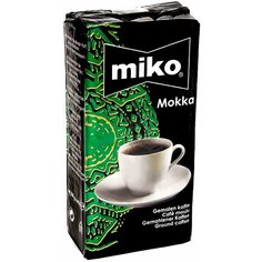 MIKO Mokka Бразилия и Вьетнам. Кофе молотый 250 г, в вакуумной упаковке. 100% натуральный молотый кофе. Молотый кофе для кофеварки.