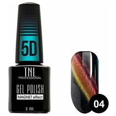 Гель-лак для ногтей TNL Professional Magnet effect 5D, 6 мл, №04 - лилово-миндальный