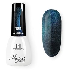 Гель-лак для ногтей TNL Professional Magnet effect 10D, 7 мл, №02 - синий гранат