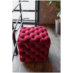 Пуф Black & White в каретной стяжке