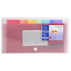 Папка органайзер конверт на кнопке Exacompta 55498E 6 отд.180x110 мм