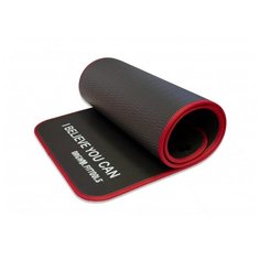 Коврик для фитнеса Original FitTools FT-YGR-100NBR, 183х61х1 см черный