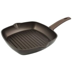 Сковорода-гриль TimA Су-шеф 2614ПШ, 26x26 см, коричневый