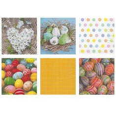Салфетки для декупажа SDD 12 шт. 3х слойные 33 x 33 см ассортиНабор №1216-01 "Пасха 1" Love2 Art