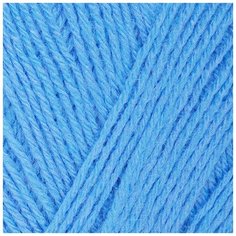 Пряжа для вязания ПЕХ Детский каприз трикотажный (50% мериносовая шерсть, 50% фибра) 5х50г/400м цв.005 голубой Пехорка