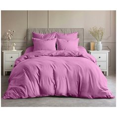 Комплект постельного белья Nova Elegant life сатин, евро, наволочки 70x70 см, Сиреневый