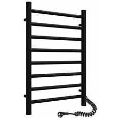 Полотенцесушитель электрический Laris Феличия ЧКЧ П8 400х600 (Черный матовый) правый тэн