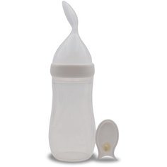 Бутылочка - поильник "BABY LAND" для первого прикорма 3мес+, 125 ml377прозрачный цвет 377прозрачный