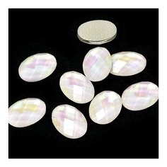 Стразы IDEAL термоклеевые Epoxy HTF-8.13.18 13х18 мм цв.белый уп.25шт