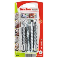 Дюбель универсальный fischer UX 10X60 SK c шурупом,4шт.