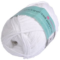 Пряжа для вязания ПЕХ Классический шнурок (60% хлопок, 40% акрил) 5х50г/135м цв.001 белый Пехорка ПЕХ.КЛ.Ш.001