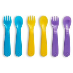 Набор термо ложки, вилки пластиковые Munchkin ColorReveal ™ 12+, 6 шт.
