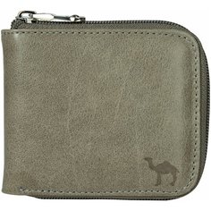 Кошелек на молнии Dimanche "Camel" серый 53037, натуральная кожа