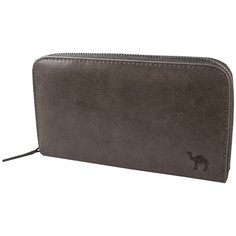 Портмоне-клатч XL Dimanche "Camel" серый 46037, натуральная кожа