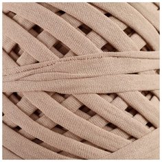 Пряжа трикотажная Saltera широкая, 100 м*300 г, 7-9 мм, 53 кофе с молоком