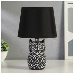 Лампа настольная Risalux E14, 40 Вт, черно-серая, 20*20*34 см