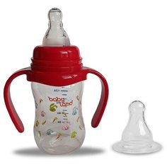 Набор "Baby Land" - бутылочка с ручками (150мл) + соска силикон (0мес+)