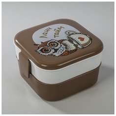 Контейнер для обеда IDEA "Совы", 2 отделения, 400 мл