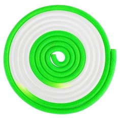 Скакалка гимнастическая Grace Dance утяжеленная, двухцветная, 3 м, 160 г, белый-салатовый