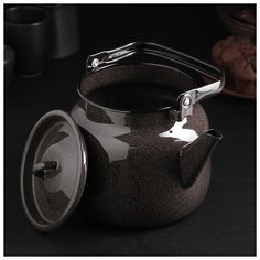 Чайник Лысьвенские эмали 3,5 л, без деколи, коричневый